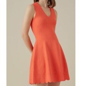 Karen Millen orange textured dress